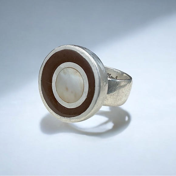 🌺 Soul Flower Sterling Silver Inlay Ring - Picture 2 of 12